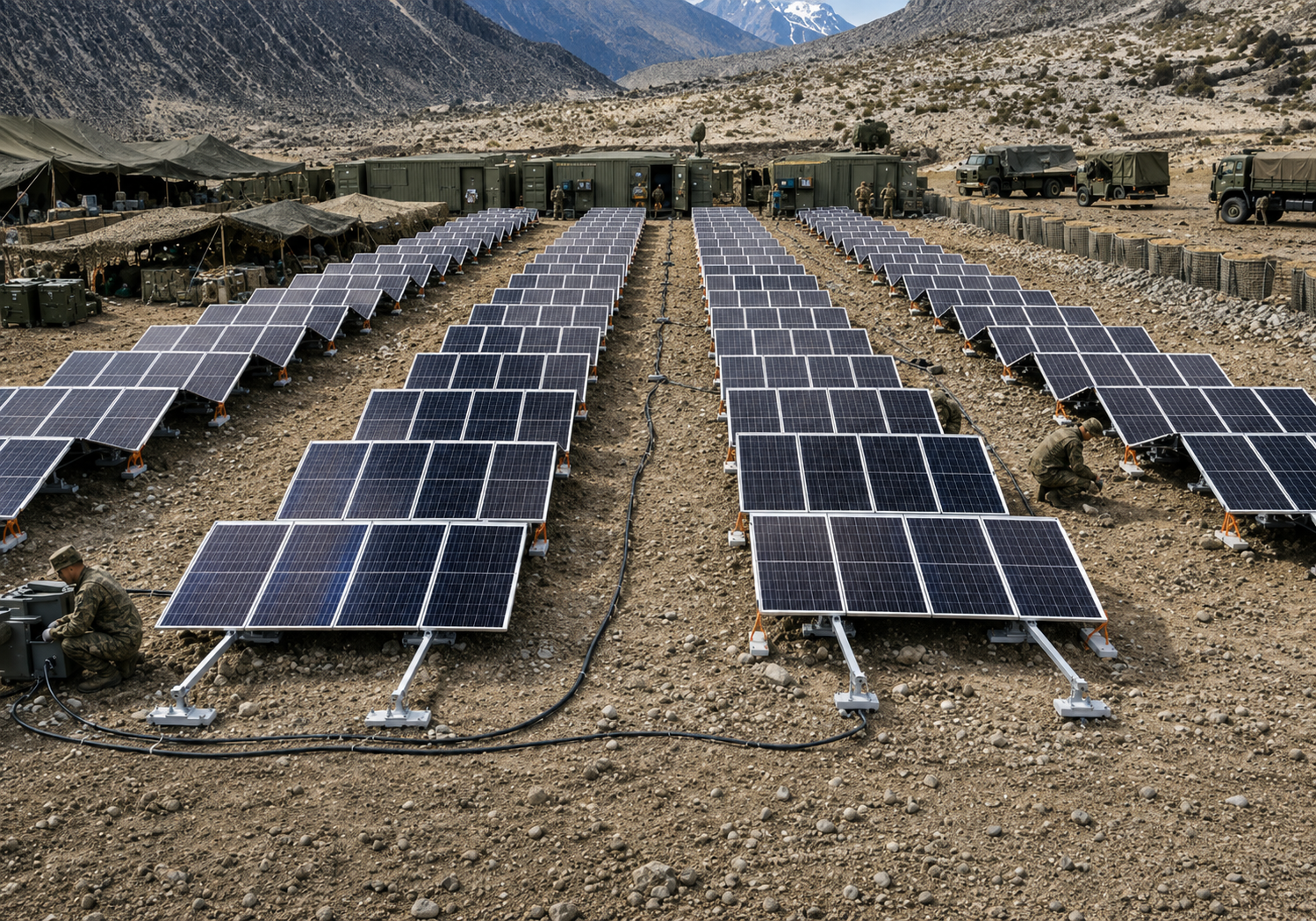Configurația VOLTRAIL CE-140, centrală fotovoltaică mobilă în container 40 ft
