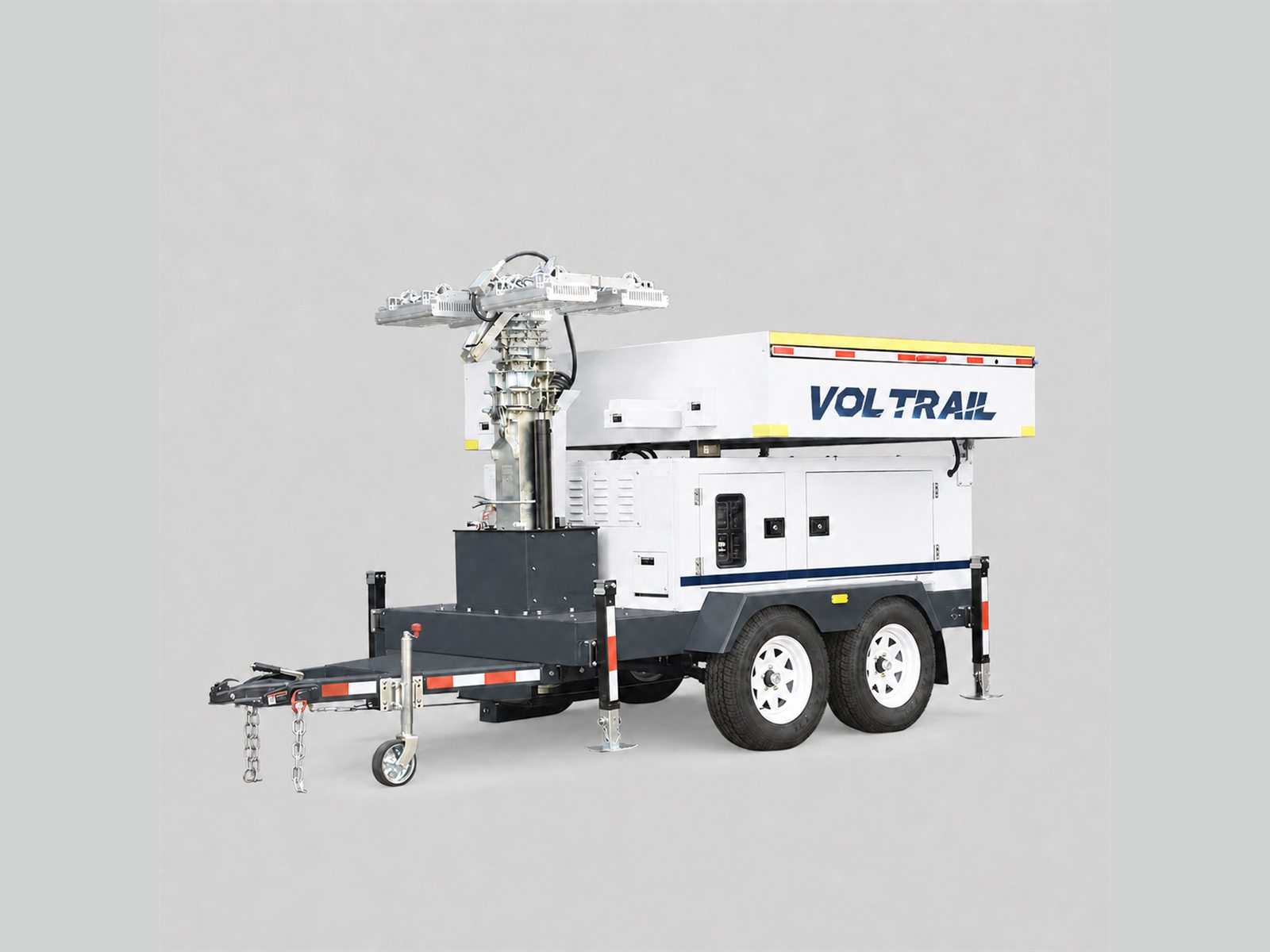 VOLTRAIL LT9, turn de lumină — Configurație de transport, pe remorcă